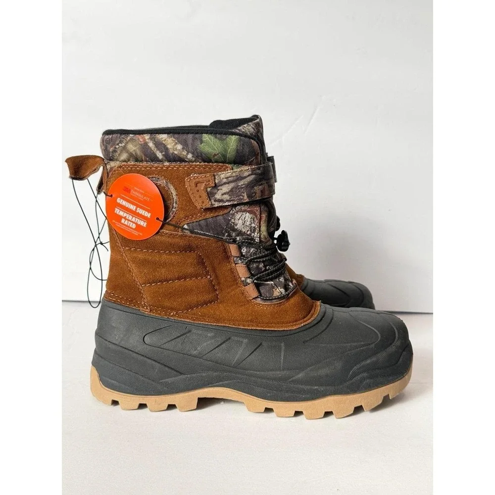 Ozark Trails Men's Winter Pac Boot size 8 waterproof suede hiking snow y2k